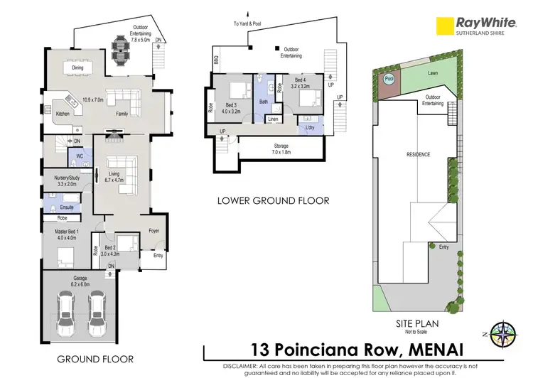 Floorplan of Homely house listing, 13 Poinciana Row, Menai NSW 2234