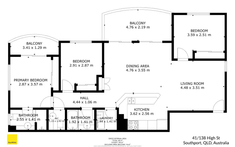 Floorplan of Homely unit listing, 41/138 High Street, Southport QLD 4215