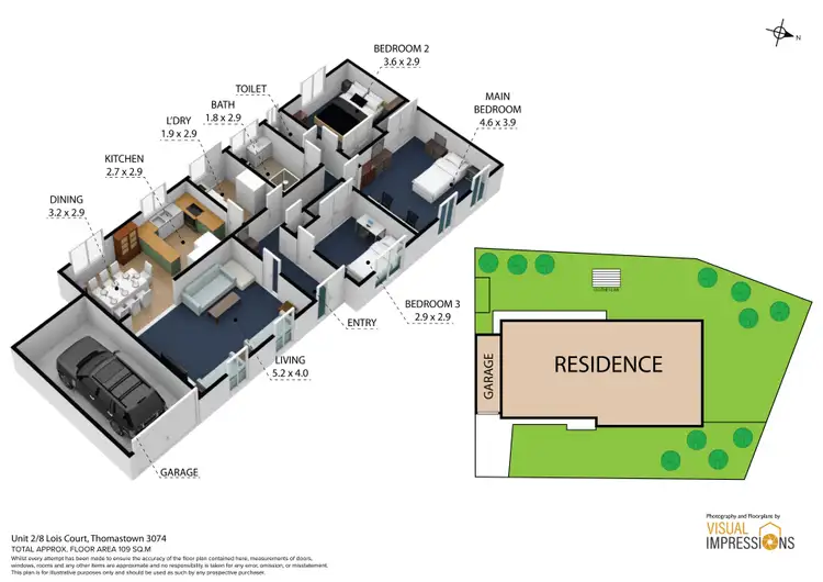 Floorplan of Homely unit listing, 2/8 Lois Court, Thomastown VIC 3074