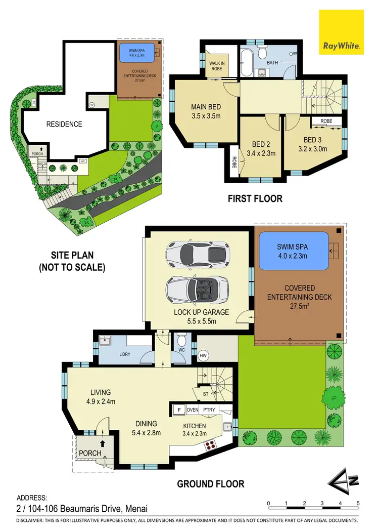 Floorplan of Homely townhouse listing, 2/104-106 Beaumaris Drive, Menai NSW 2234