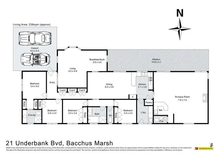 Floorplan of Homely house listing, 21 Underbank Boulevard, Bacchus Marsh VIC 3340
