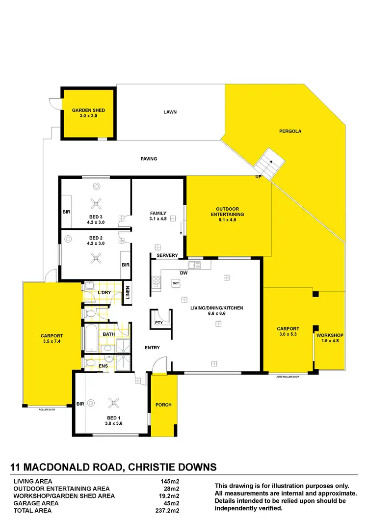 Floorplan of Homely house listing, 11 MacDonald Road, Christie Downs SA 5164