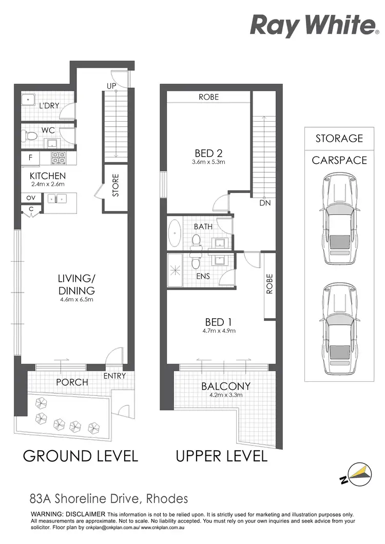 Floorplan of Homely townhouse listing, 83A Shoreline Drive, Rhodes NSW 2138