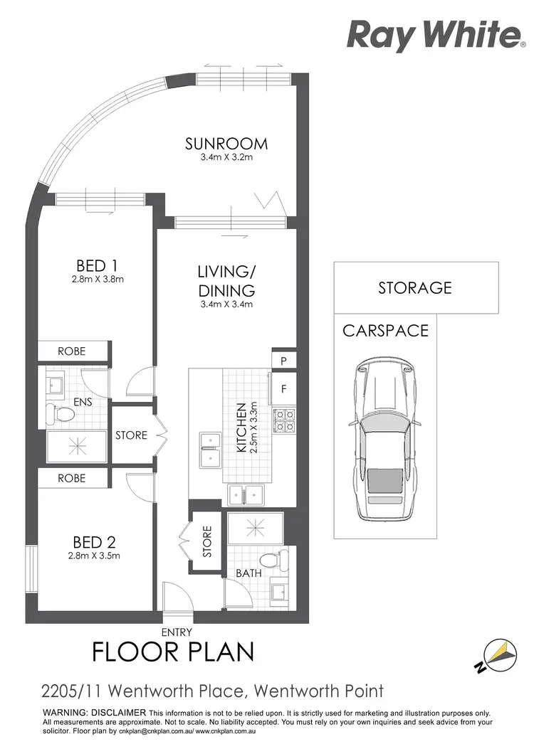 Floorplan of Homely apartment listing, 2005/11 Wentworth Place, Wentworth Point NSW 2127