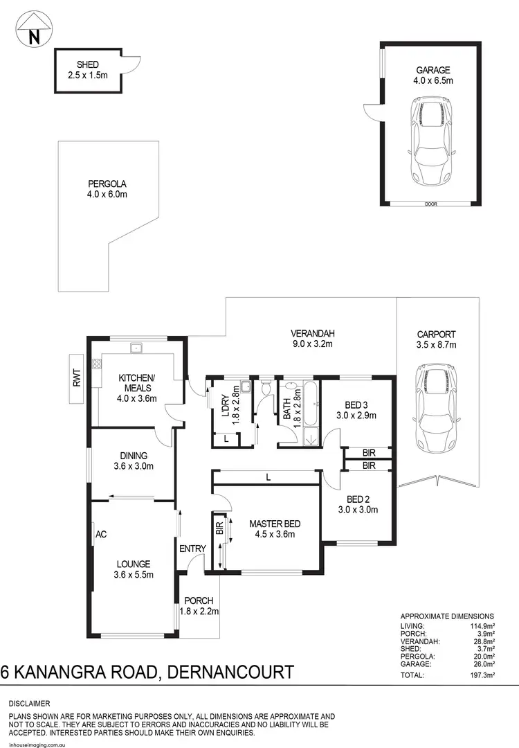 Floorplan of Homely house listing, 6 Kanangra Road, Dernancourt SA 5075