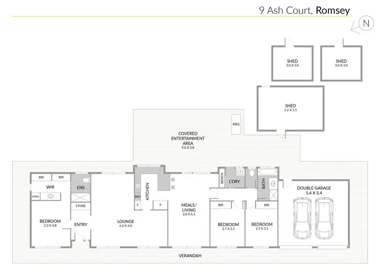 Floorplan of Homely house listing, 9 Ash Court, Romsey VIC 3434