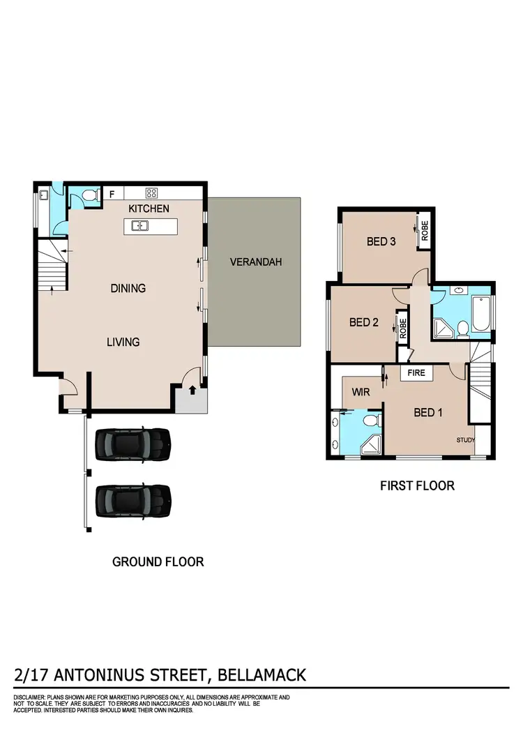 Floorplan of Homely townhouse listing, 2/17 Antoninus Street, Bellamack NT 832