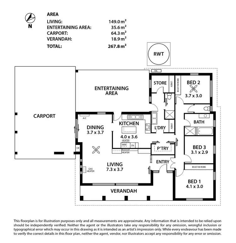 Floorplan of Homely house listing, 106 Mulgundawah Road, Murray Bridge SA 5253