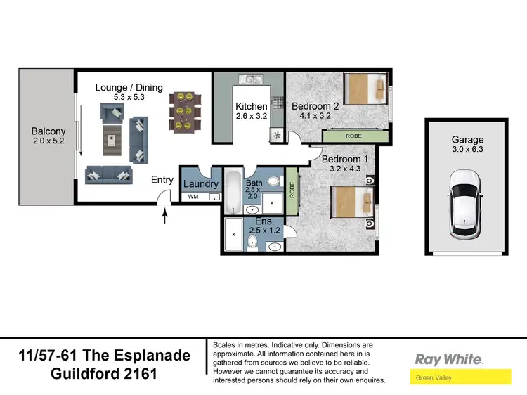Floorplan of Homely unit listing, 11/57-61 The Esplanade, Guildford NSW 2161