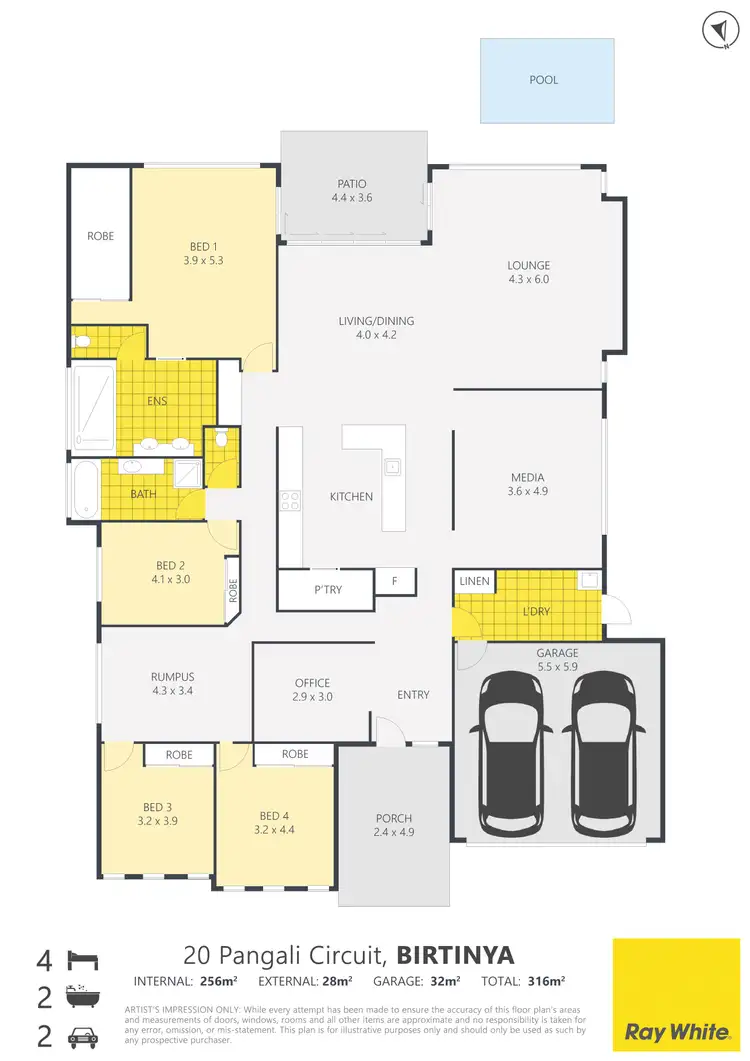 Floorplan of Homely house listing, 20 Pangali Circuit, Birtinya QLD 4575