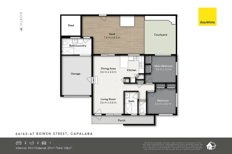 Floorplan of Homely villa listing, 66/63-67 Bowen Street, Capalaba QLD 4157