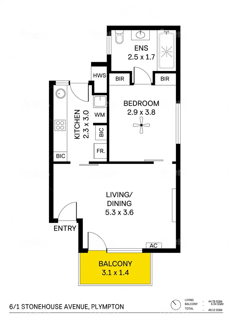 Floorplan of Homely unit listing, 6/1 Stonehouse Avenue, Plympton SA 5038