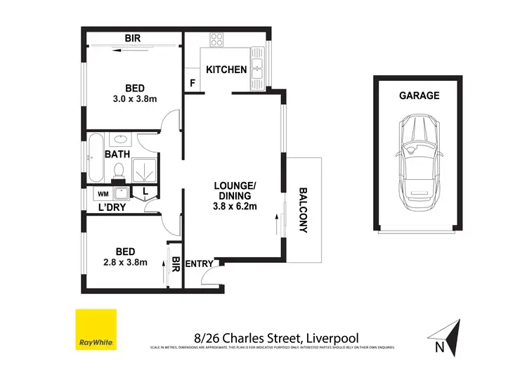 Floorplan of Homely unit listing, 8/26 Charles Street, Liverpool NSW 2170