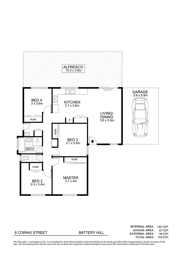 Floorplan of Homely house listing, 8 Coraki Street, Battery Hill QLD 4551