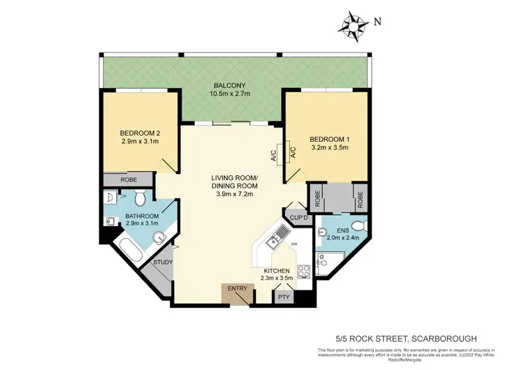 Floorplan of Homely apartment listing, 5/5 Rock Street, Scarborough QLD 4020
