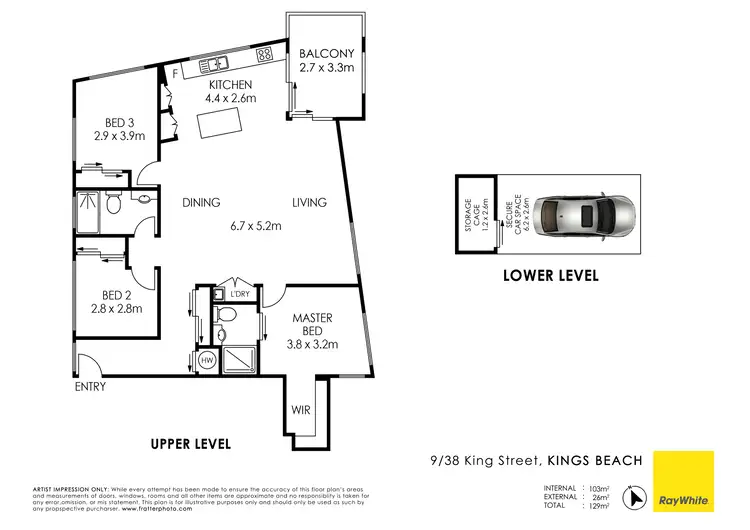 Floorplan of Homely unit listing, Unit 9/38 King Street, Kings Beach QLD 4551