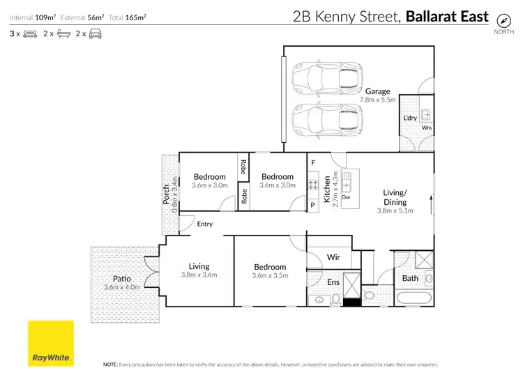 Floorplan of Homely house listing, 2B Kenny Street, Ballarat East VIC 3350