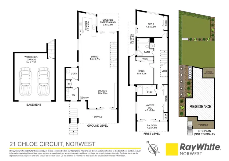 Floorplan of Homely townhouse listing, 21 Chloe Circuit, Norwest NSW 2153