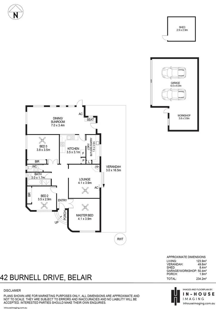 Floorplan of Homely house listing, 42 Burnell Drive, Belair SA 5052
