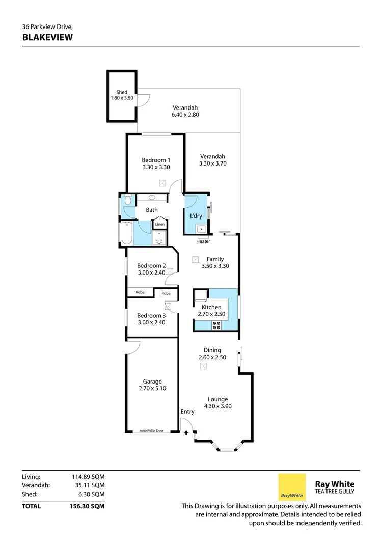 Floorplan of Homely house listing, 36 Parkview Drive, Blakeview SA 5114