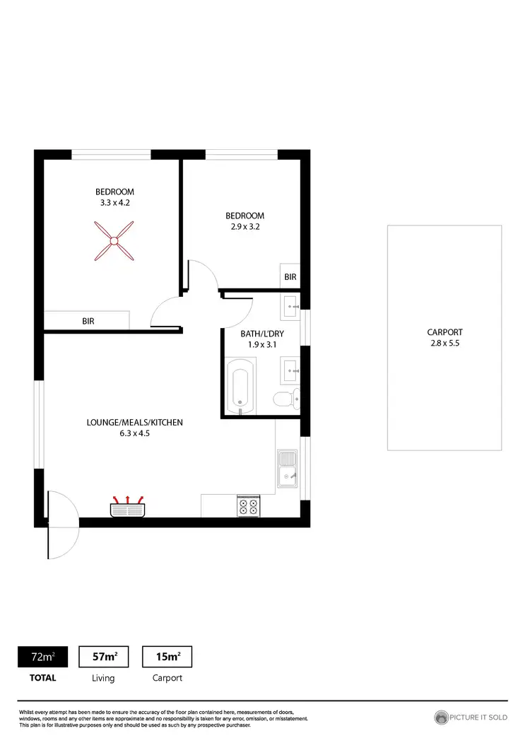 Floorplan of Homely unit listing, 4/7 Waterman Terrace, Mitchell Park SA 5043