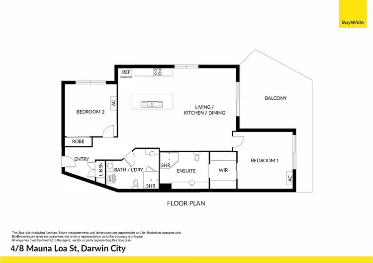 Floorplan of Homely apartment listing, 4/8 Mauna Loa Street, Darwin City NT 800