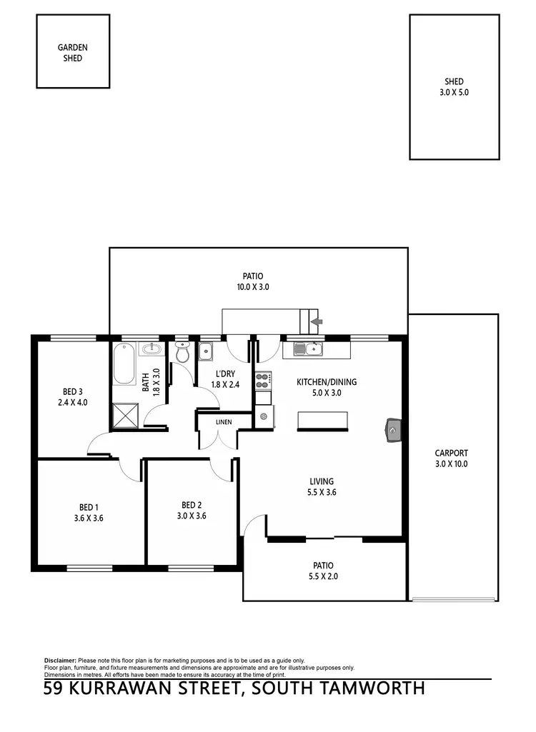 Floorplan of Homely house listing, 59 Kurrawan Street, Tamworth NSW 2340