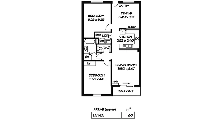 Floorplan of Homely apartment listing, 30D/17 Eden Street, Adelaide SA 5000