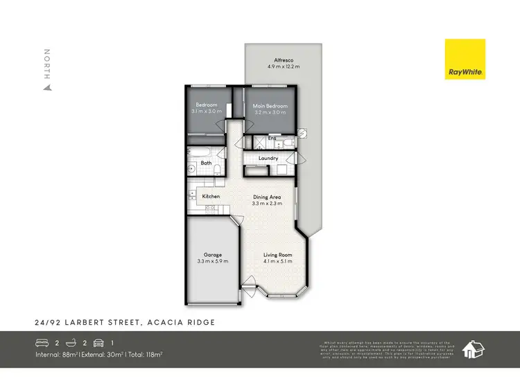 Floorplan of Homely townhouse listing, 24/92 Larbert Street, Acacia Ridge QLD 4110