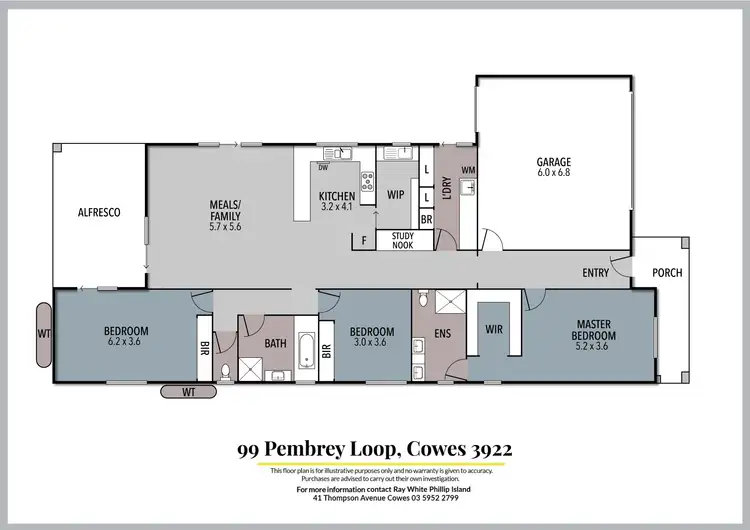 Floorplan of Homely house listing, 99 Pembrey Loop, Cowes VIC 3922