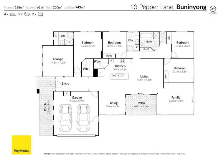 Floorplan of Homely house listing, 13 Pepper Lane, Buninyong VIC 3357