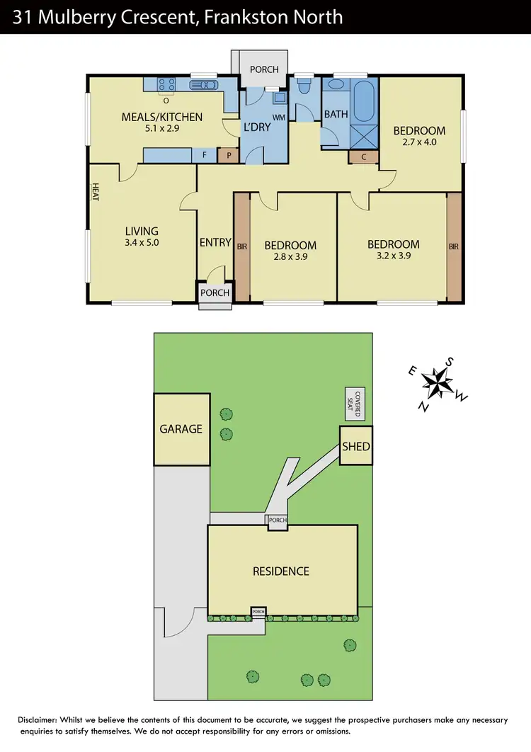 Floorplan of Homely house listing, 31 Mulberry Crescent, Frankston North VIC 3200
