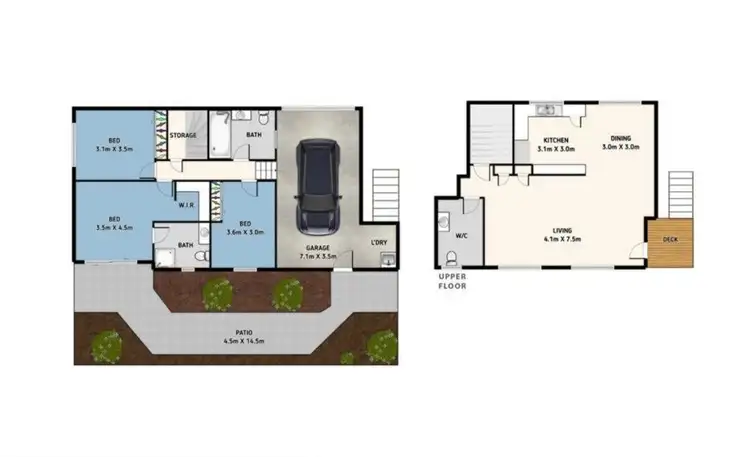 Floorplan of Homely townhouse listing, 1/98 Butterfield Street, Herston QLD 4006