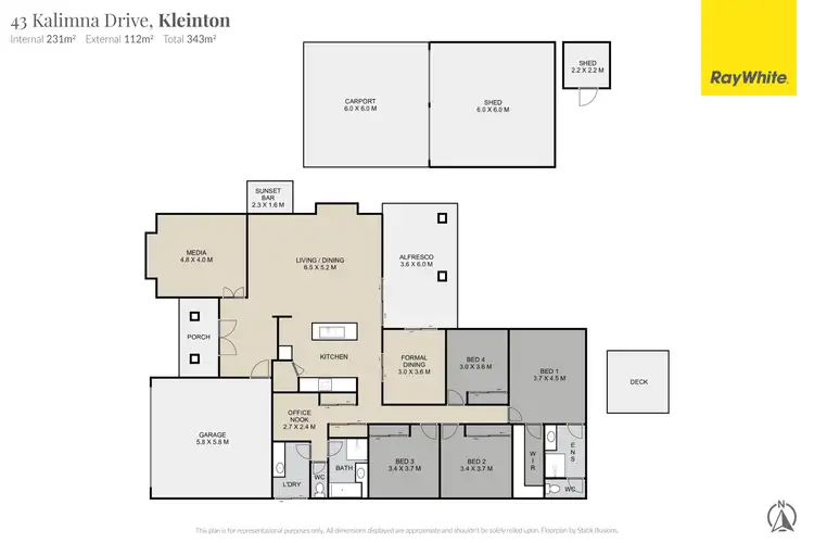 Floorplan of Homely house listing, 43 Kalimna Drive, Kleinton QLD 4352