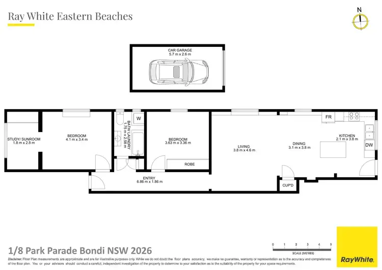 Floorplan of Homely apartment listing, 1/8 Park Parade, Bondi NSW 2026