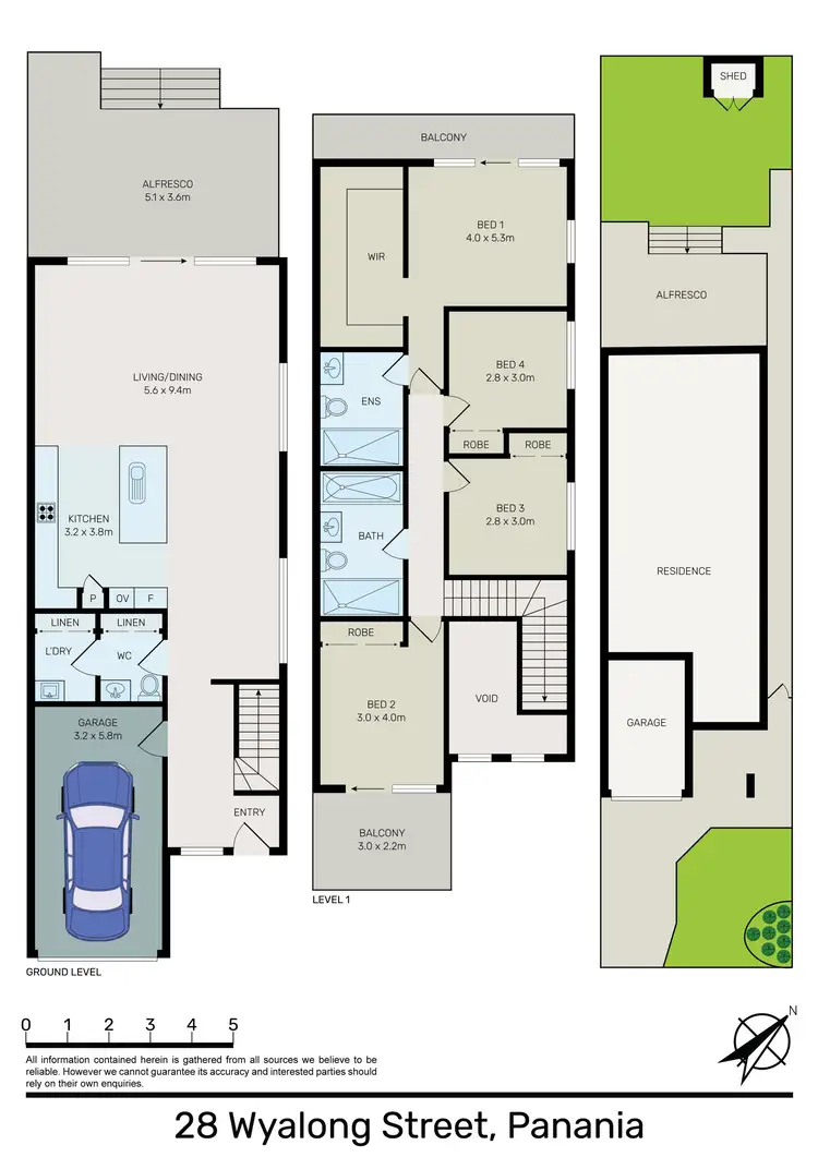 Floorplan of Homely semi-detached listing, 28 Wyalong Street, Panania NSW 2213