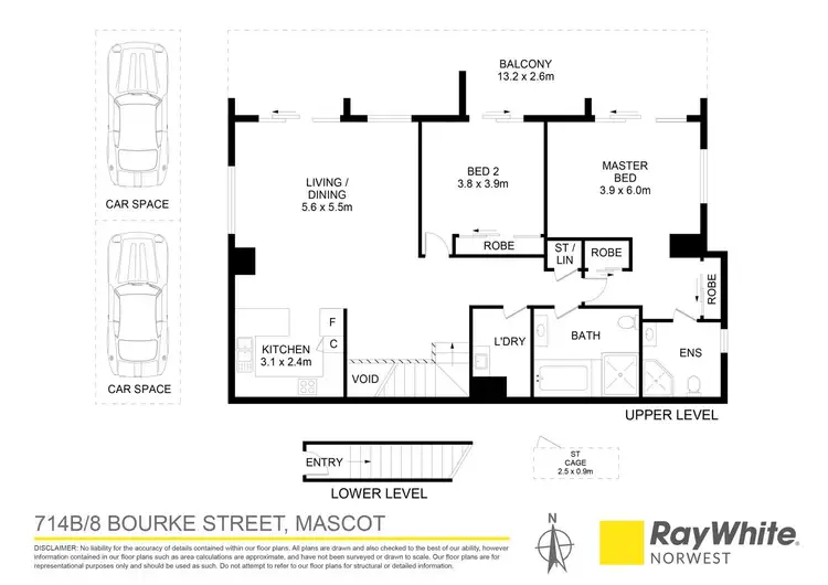 Floorplan of Homely apartment listing, 714b/8 Bourke Road, Mascot NSW 2020