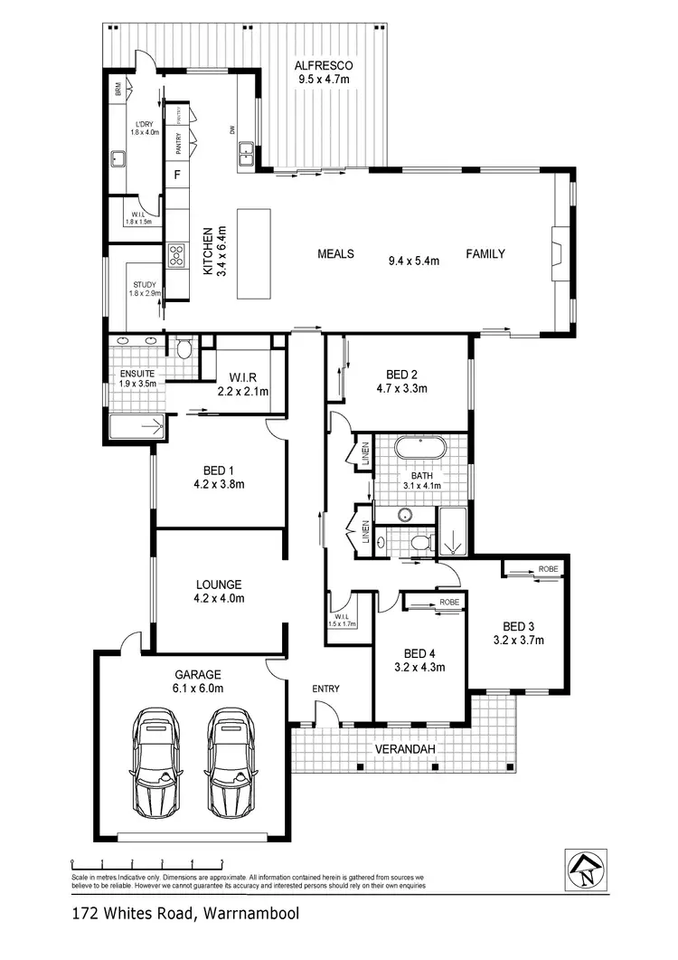 Floorplan of Homely house listing, 172 Whites Road, Warrnambool VIC 3280