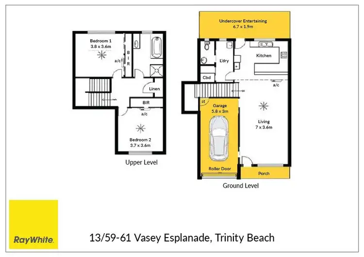 Floorplan of Homely unit listing, 13/59-61 Vasey Esplanade, Trinity Beach QLD 4879