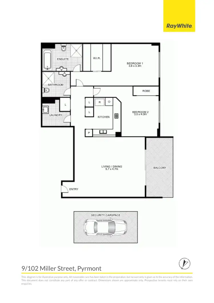 Floorplan of Homely apartment listing, 9/102 Miller Street, Pyrmont NSW 2009