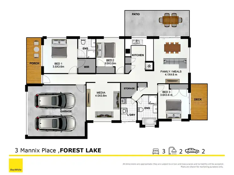 Floorplan of Homely house listing, 3 Mannix Place, Forest Lake QLD 4078