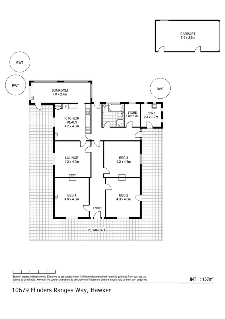 Floorplan of Homely rural property listing, Yendoran & Yappala Flinders Ranges Way, Hawker SA 5434