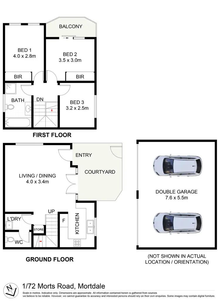 Floorplan of Homely townhouse listing, 1/72 Morts Road, Mortdale NSW 2223