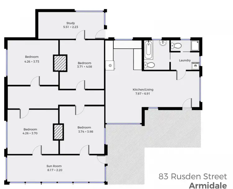 Floorplan of Homely house listing, 83 Rusden Street, Armidale NSW 2350