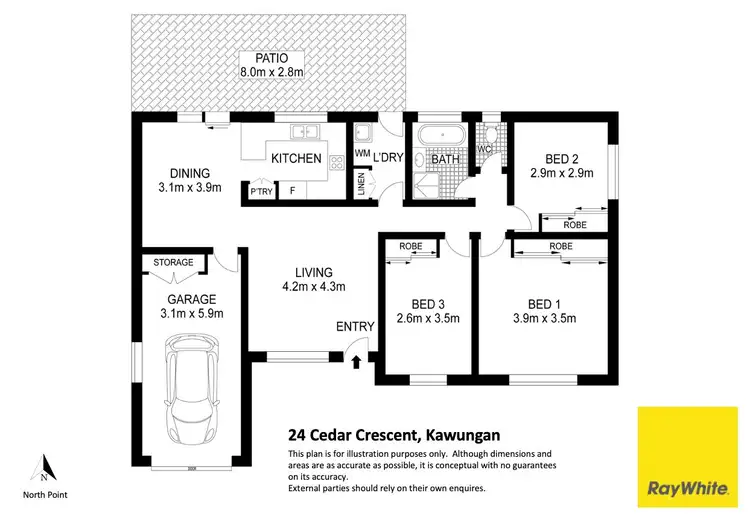 Floorplan of Homely house listing, 24 Cedar Crescent, Kawungan QLD 4655