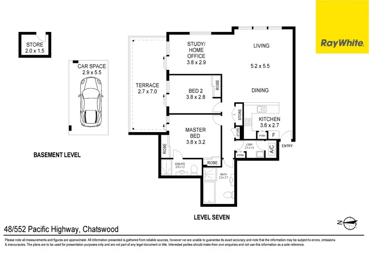 Floorplan of Homely unit listing, 48/552-554 Pacific Highway, Chatswood NSW 2067
