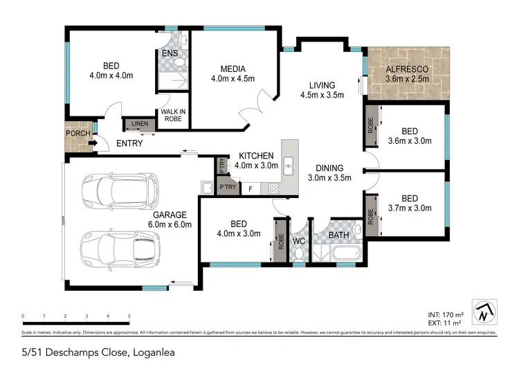 Floorplan of Homely house listing, 5 Deschamps Close, Loganlea QLD 4131