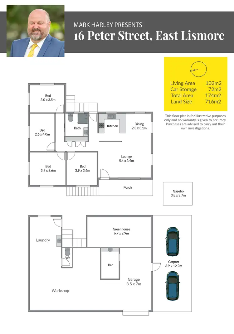 Floorplan of Homely house listing, 16 Peter Street, East Lismore NSW 2480