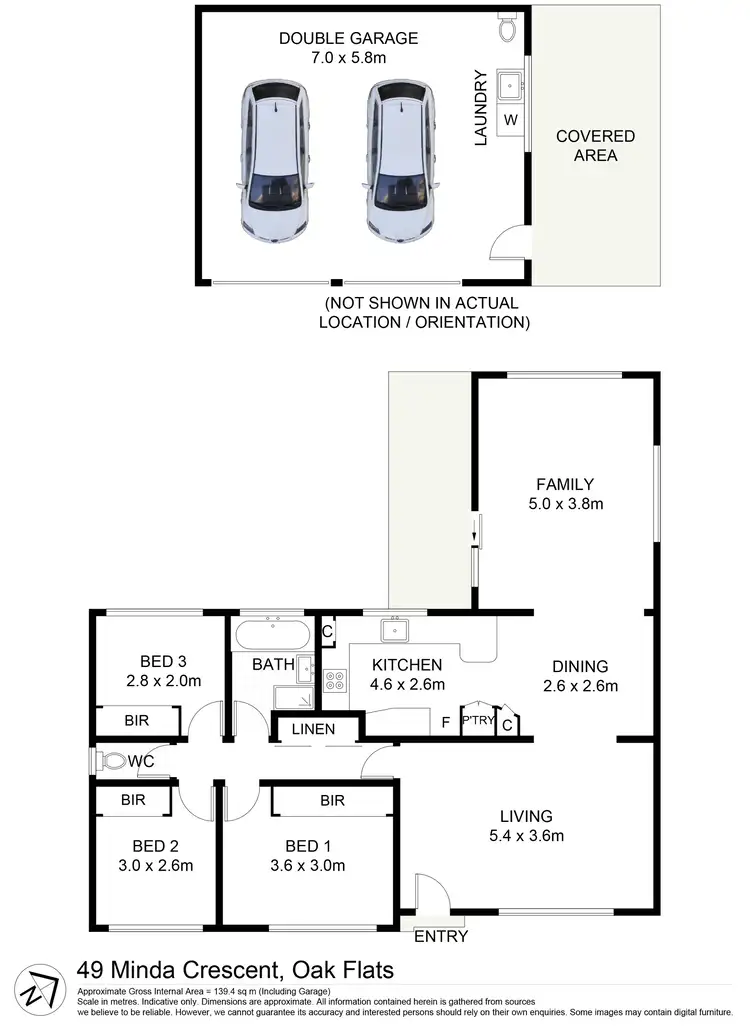 Floorplan of Homely house listing, 49 Minda Crescent, Oak Flats NSW 2529