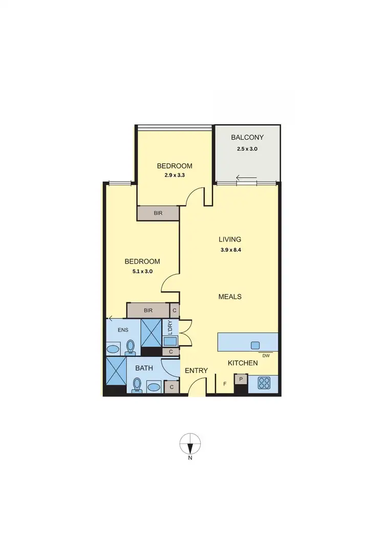 Floorplan of Homely apartment listing, 103/3 Olive York Way, Brunswick West VIC 3055